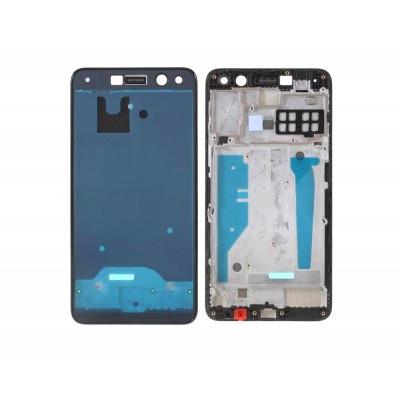 Lcd Frame Middle Chassis For Huawei Y6 2017 Black By - Maxbhi Com