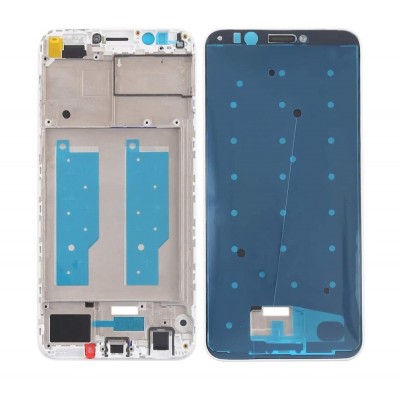 Lcd Frame Middle Chassis For Huawei Y7 2018 White By - Maxbhi Com