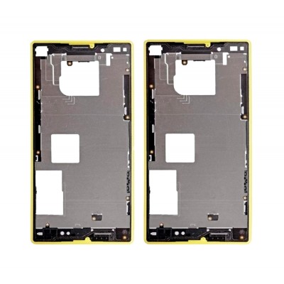 Lcd Frame Middle Chassis For Sony Xperia Z5 Compact Yellow By - Maxbhi Com
