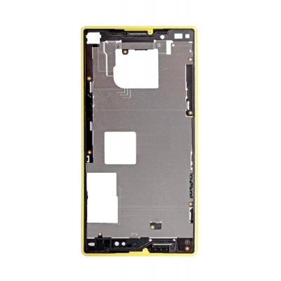 Lcd Frame Middle Chassis For Sony Xperia Z5 Compact Yellow By - Maxbhi Com