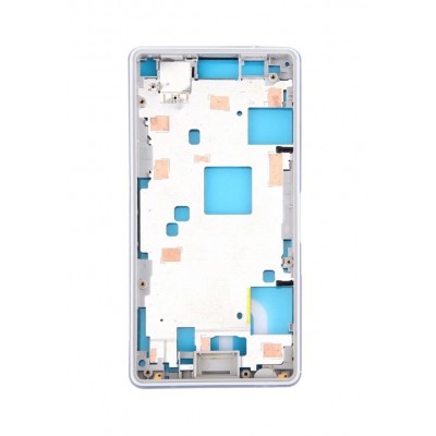 Lcd Frame Middle Chassis For Sony Xperia Z3 Compact D5803 White By - Maxbhi Com
