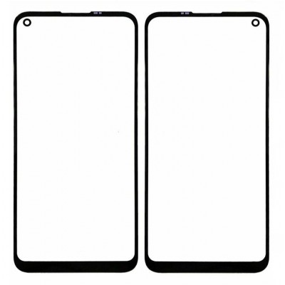 Replacement Front Glass For Samsung Galaxy A21 Black By - Maxbhi Com