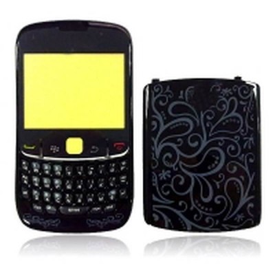 Front & Back Panel For BlackBerry Curve 8520 - Black
