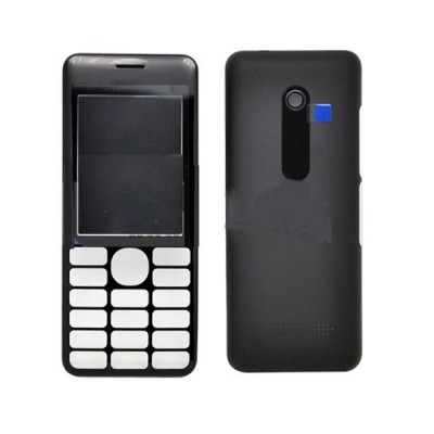 Front & Back Panel For Nokia 206 - Black