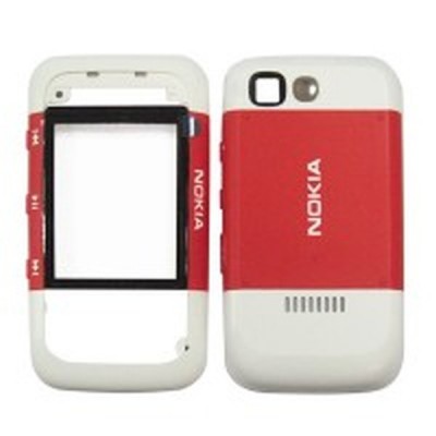 Front & Back Panel For Nokia 5300 - Red