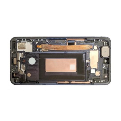 Lcd Frame Middle Chassis For Lg V50s Thinq 5g Black By - Maxbhi Com
