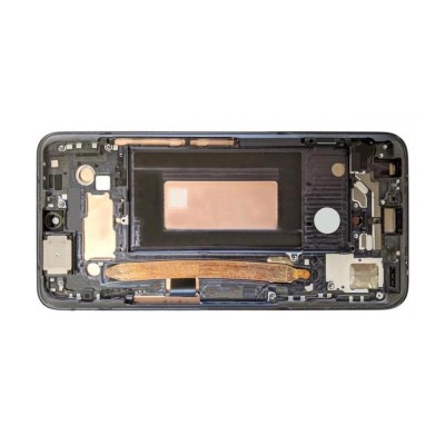Lcd Frame Middle Chassis For Lg V50s Thinq 5g Black By - Maxbhi Com