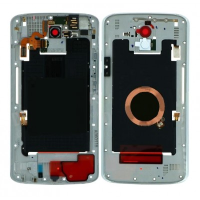 Lcd Frame Middle Chassis For Motorola Droid Turbo 2 White By - Maxbhi Com