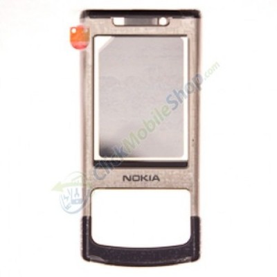 Front Cover For Nokia 6500 slide - Black With Silver