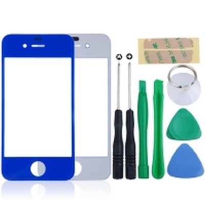 Front Glass Lens For Apple iPhone 4 - Blue