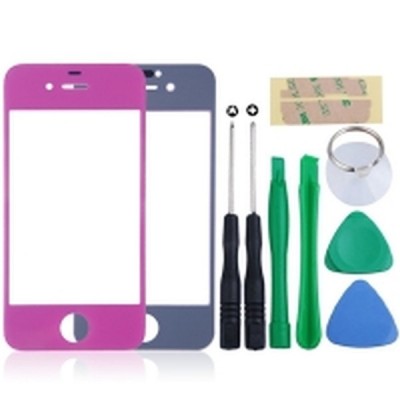 Front Glass Lens For Apple iPhone 4s - Purple