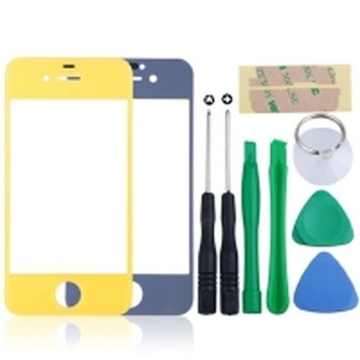 Front Glass Lens For Apple iPhone 4s - Yellow