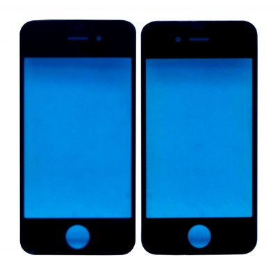 Replacement Front Glass For Apple Iphone 4s Black By - Maxbhi Com