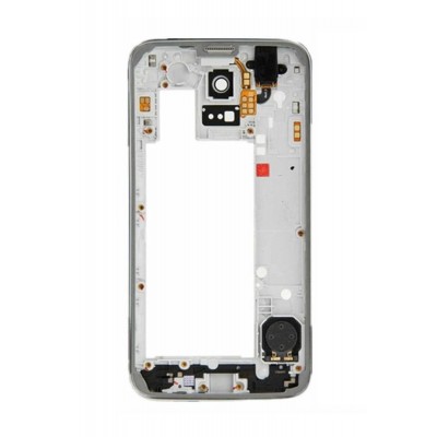 Lcd Frame Middle Chassis For Samsung Galaxy S5 Neo Grey By - Maxbhi Com