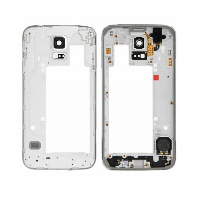Lcd Frame Middle Chassis For Samsung Galaxy S5 Neo White By - Maxbhi Com