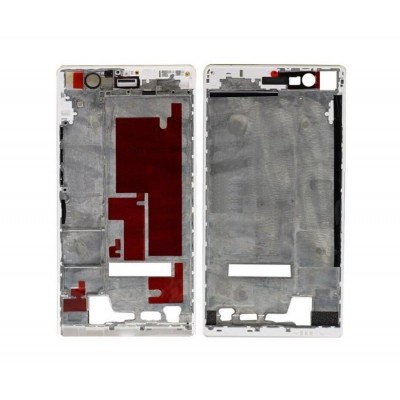 Lcd Frame Middle Chassis For Huawei Ascend P7 White By - Maxbhi Com