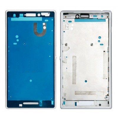 Lcd Frame Middle Chassis For Sony Xperia M2 White By - Maxbhi Com