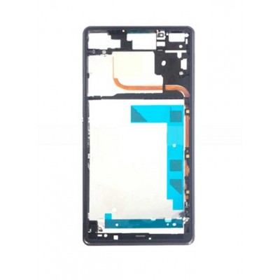 Lcd Frame Middle Chassis For Sony Xperia Z3 Dual D6633 Black By - Maxbhi Com