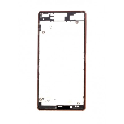 Lcd Frame Middle Chassis For Sony Xperia Z3 Dual D6633 Copper By - Maxbhi Com