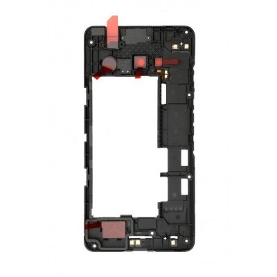 Lcd Frame Middle Chassis For Microsoft Lumia 640 Lte Black By - Maxbhi Com