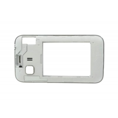Lcd Frame Middle Chassis For Samsung Galaxy Young 2 Smg130h White By - Maxbhi Com