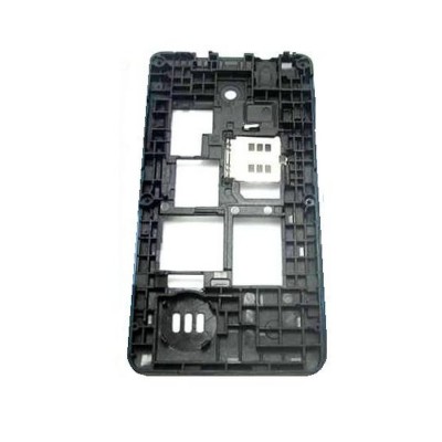 Lcd Frame Middle Chassis For Nokia Asha 210 Cyan By - Maxbhi Com