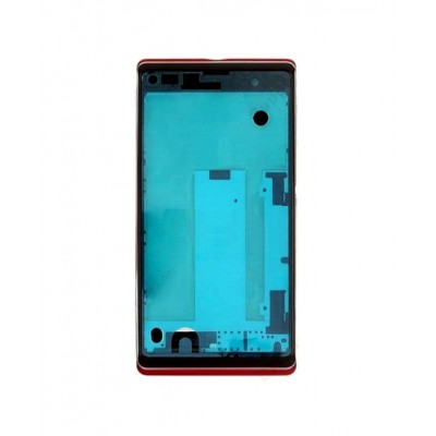 Lcd Frame Middle Chassis For Sony Xperia L Red By - Maxbhi Com