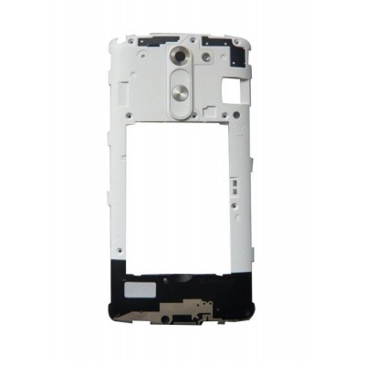 Lcd Frame Middle Chassis For Lg G3 Stylus D690 White By - Maxbhi Com