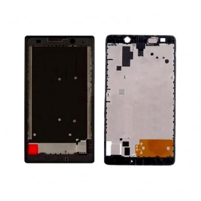 Lcd Frame Middle Chassis For Nokia Xl Dual Sim Rm1030 Rm1042 Black By - Maxbhi Com