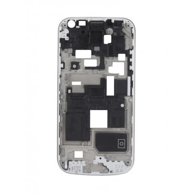 Lcd Frame Middle Chassis For Samsung Galaxy S4 Mini I9195i White By - Maxbhi Com