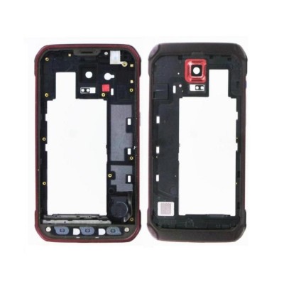 Lcd Frame Middle Chassis For Samsung Galaxy S5 Active Red By - Maxbhi Com