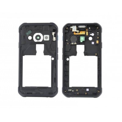 Lcd Frame Middle Chassis For Samsung Galaxy Xcover 3 Black By - Maxbhi Com