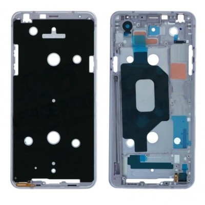 Lcd Frame Middle Chassis For Lg Q8 White By - Maxbhi Com
