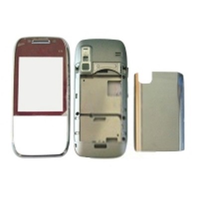 Full Body Housing for Nokia E75 - Red With Silver