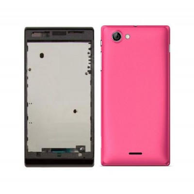 Full Body Housing For Sony Xperia J St26i Pink - Maxbhi.com