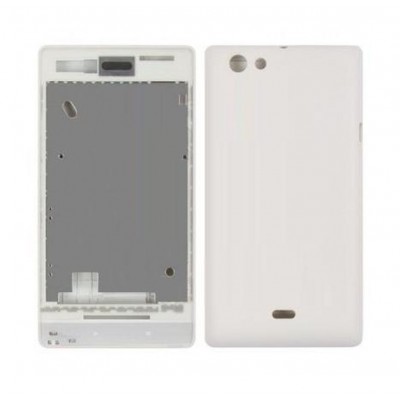 Full Body Housing For Sony Xperia Miro St23i White - Maxbhi.com