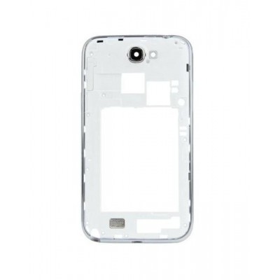Lcd Frame Middle Chassis For Samsung Galaxy Note Ii N7102 White By - Maxbhi Com