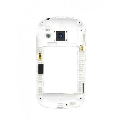 Lcd Frame Middle Chassis For Samsung Galaxy Fame Duos S6812 White By - Maxbhi Com