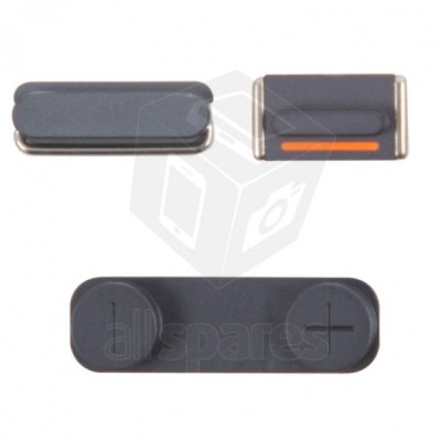 Volume Side Button Outer for Apple iPhone 5 Black - Plastic Key
