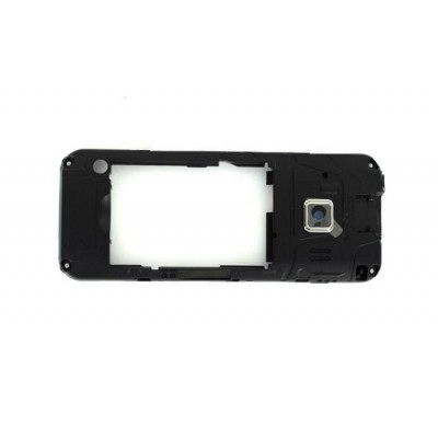 Lcd Frame Middle Chassis For Samsung C3322 Duos Black By - Maxbhi Com