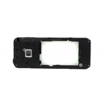 Lcd Frame Middle Chassis For Samsung C3322 Duos Black By - Maxbhi Com
