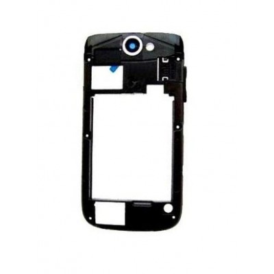 Lcd Frame Middle Chassis For Samsung Galaxy W I8150 Black By - Maxbhi Com