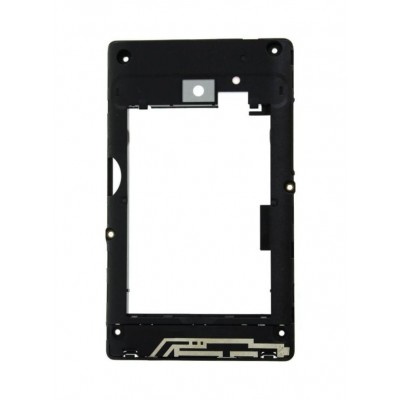 Lcd Frame Middle Chassis For Lg Optimus L3 E400 Black By - Maxbhi Com