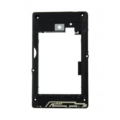 Lcd Frame Middle Chassis For Lg Optimus L3 E400 White By - Maxbhi Com