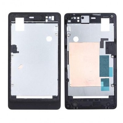 Lcd Frame Middle Chassis For Sony Xperia Go St27i White By - Maxbhi Com