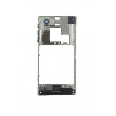 Lcd Frame Middle Chassis For Sony Xperia J St26i Black By - Maxbhi Com