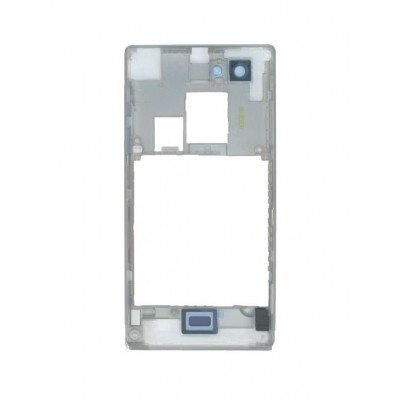 Lcd Frame Middle Chassis For Sony Xperia J St26i White By - Maxbhi Com