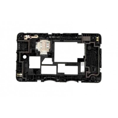 Lcd Frame Middle Chassis For Nokia Asha 501 Dual Sim Black By - Maxbhi Com