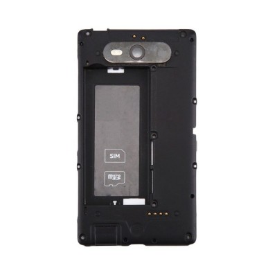 Lcd Frame Middle Chassis For Nokia Lumia 820 Black By - Maxbhi Com