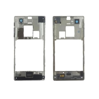 Lcd Frame Middle Chassis For Sony Xperia J St26a Black By - Maxbhi Com